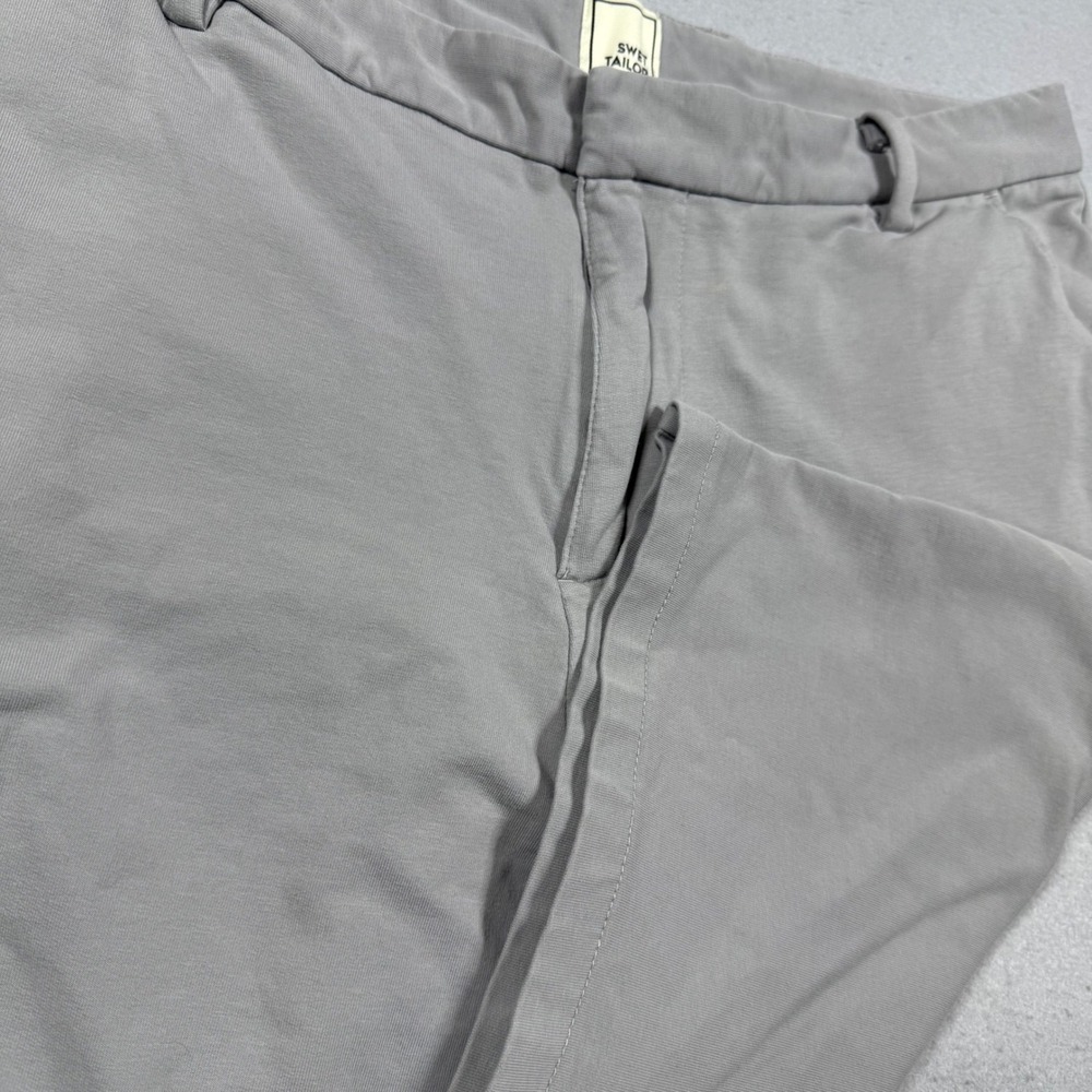 Swet Tailor Mens Chino Shorts Grey‎ Stretch Cotton Casual 34